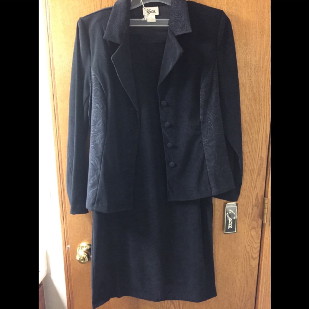 Navy Blue Microfiber Suit